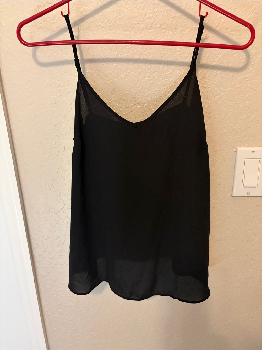 White House Black Market Black V-Neck Spaghetti Strap Camisole